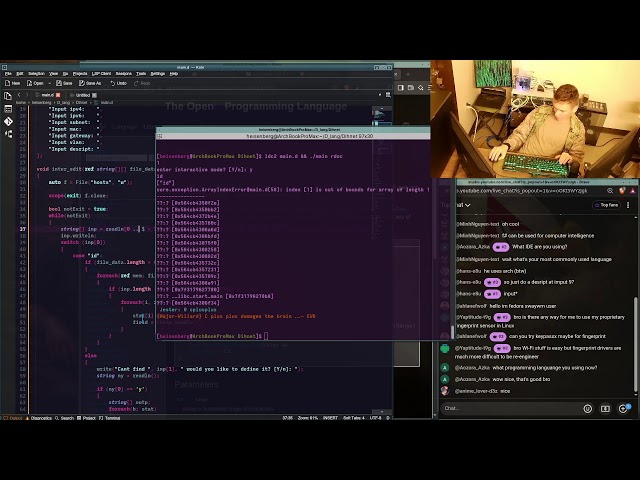 Live programming 💾 💻 (I use Arch btw) #linux #computer