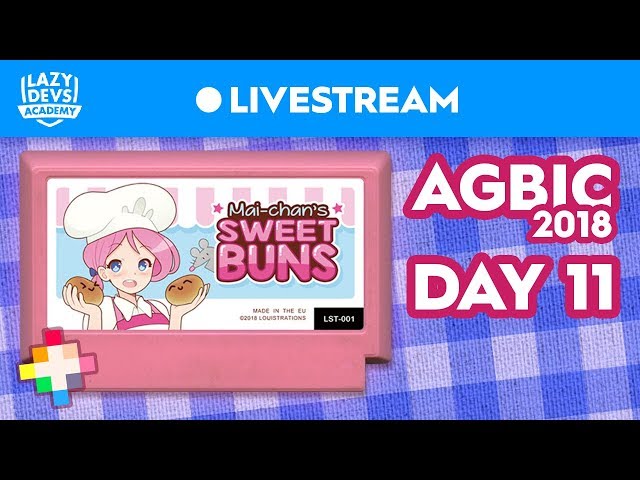 Mai-Chan's Sweet Buns - Day 11 - AGBIC Jam 2018 Livestream (Pico-8)