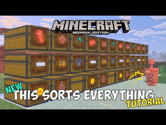 SIMPLE AND EASY Copper Golem Sorting System Tutorial for Minecraft