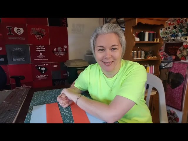 Glue Basting T-Shirt Quilt Blocks With Elmer's Glue