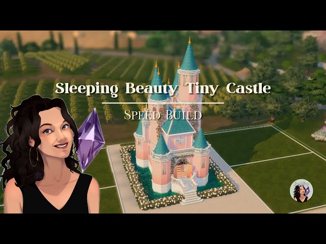A Sims 4 speed build of Sleeping Beauty’s Castle