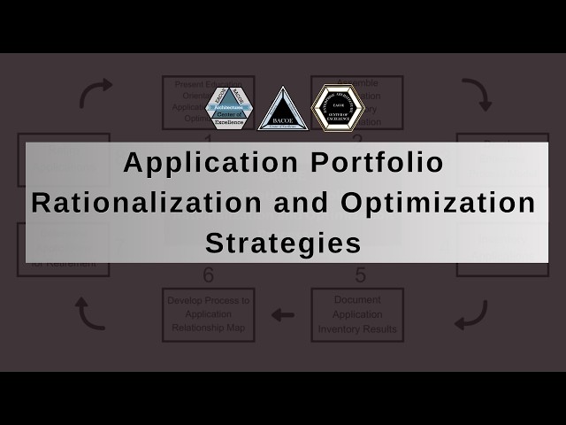 Application Portfolio Rationalization and Optimization Strategies