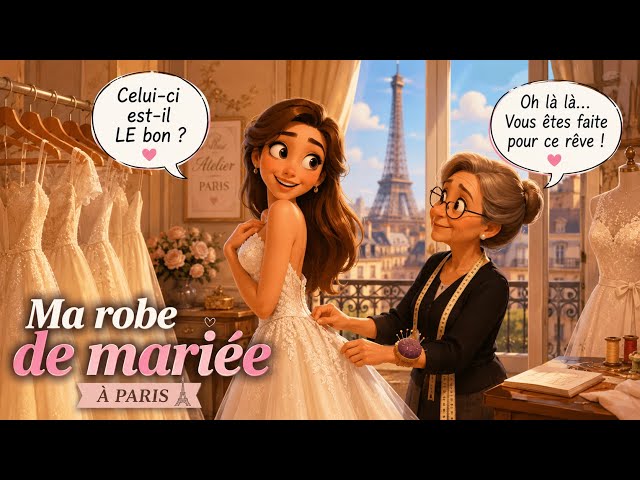 Learn French with Real Dialogues | Choosing a Wedding Dress in Paris (A1-A2)
