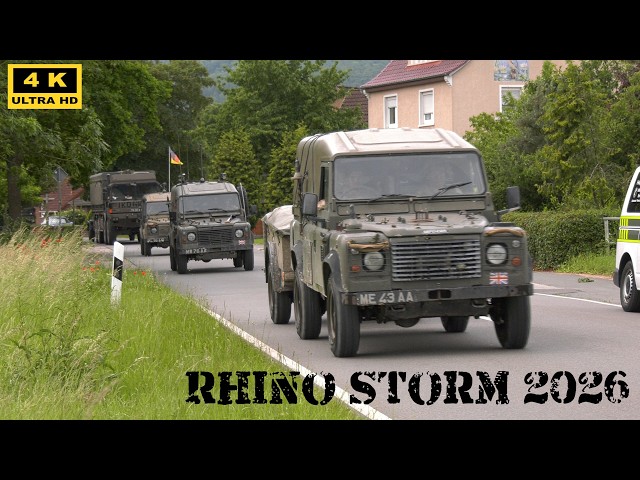 4Kᵁᴴᴰ British Army Exercise Rhino Storm Convoys Royal Logistic Corps RLC Marschkolonnen Logistik