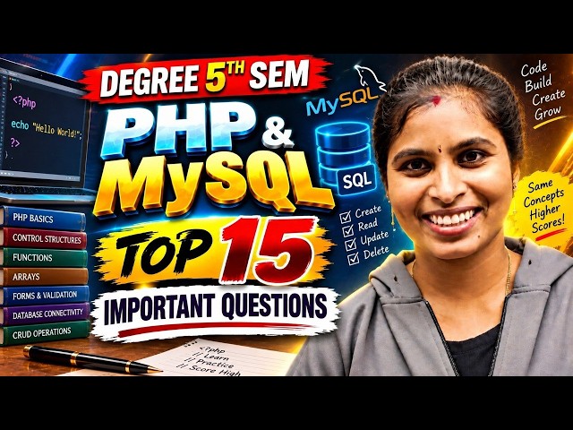 5th Sem Computer Science Web Applications Development Using PHP & MySQL Important Questions | 5th...