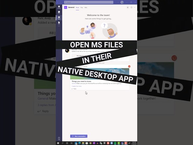 Open Files in MS Teams in their Native Desktop App #shorts