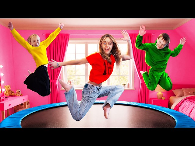 Sneaking a Giant Trampoline Into My Bedroom! Were Mom and Dad Mad?