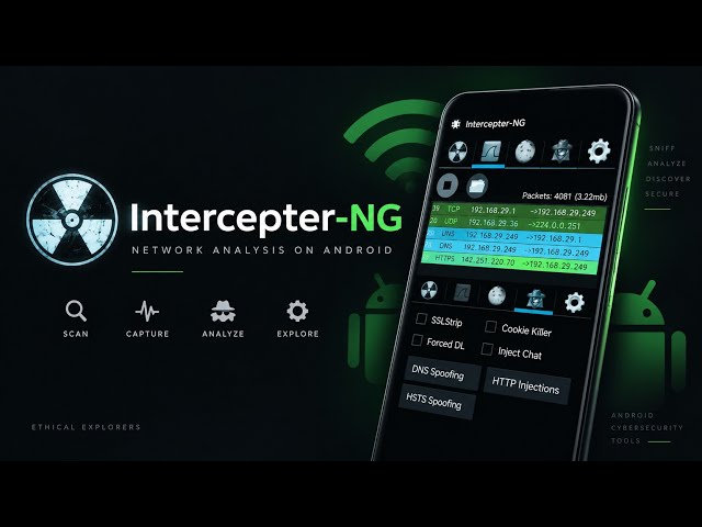 Intercepter-NG Android Tutorial: Network Sniffing & Wireshark Alternative