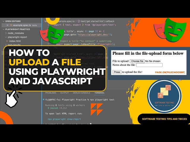 Upload File using playwright Typescript - Tips and Tricks