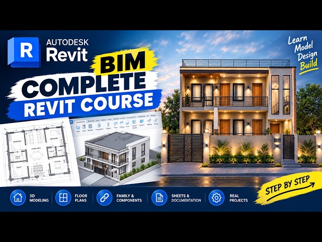 Revit from Beginner to Advanced 🚀 | Complete 2-Hour Course | AEC BIM Tutorial / Complete BIM Revit