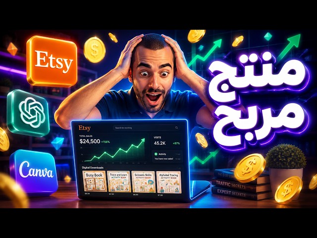 صمم منتجات رقمية مربحة بالذكاء الاصطناعي وبعها