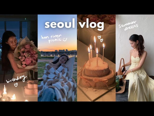 seoul vlog 🎂 birthday, han river picnic, new jewelry, seoul forest, our wedding tree