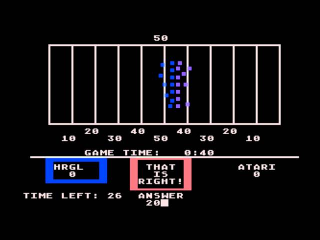Math Football for the Atari 8-bit family