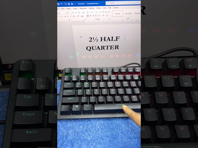 Computer 🖥️ Shortcut Key for Fraction Half and Quarter Symbol #keyboard #fractionfun #tricks