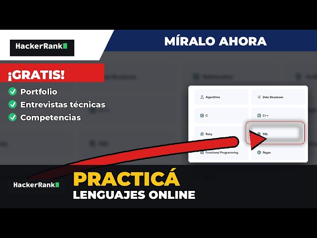 Hacker Rank. IDEAL PARA PRACTICAR PYTHON, SQL Y MAS.