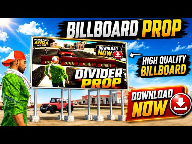 BILLBOARD PROP PRO 🔥 | High Quality 3D Billboard Pro for #indiantheftautosimulator #prisma3d 