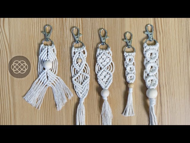 DIY 4 MACRAME KEYCHAINS | LOW COST TO MAKE | NEW PATTERNS