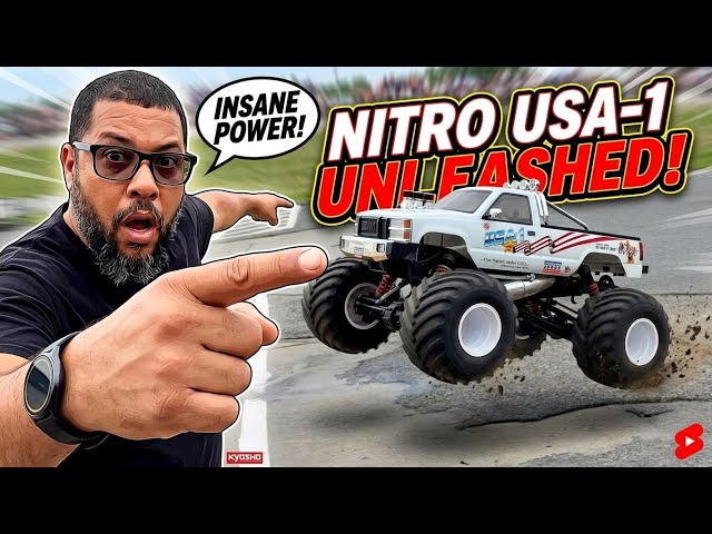 KYOSHO USA-1 NITRO V2 HITTING 3RD GEAR! 🚨 (Full Throttle & Wheelies) 💥
