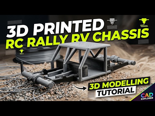 3D Printed Gravel Rally RV Chassis - Fusion 360 3D Modeling Tutorial
