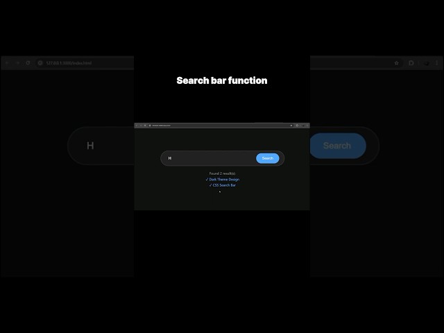 Search bar function using HTML, CSS & JS | ASMR Program