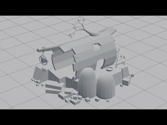 Домик шамана в Blender (часть 1/3)