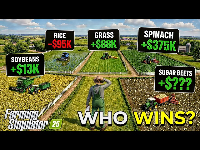 I Invested $100,000 Into 5 Crops... The Results Shocked Me! | Farming Simulator 25
