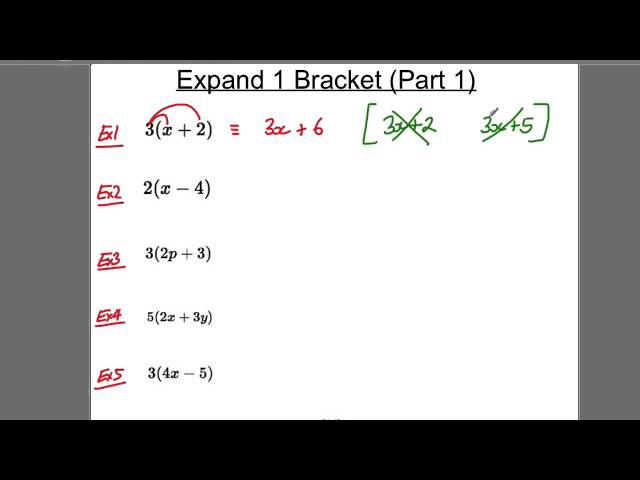 GCSE Revision Video 2 - Expanding 1 Bracket (1)