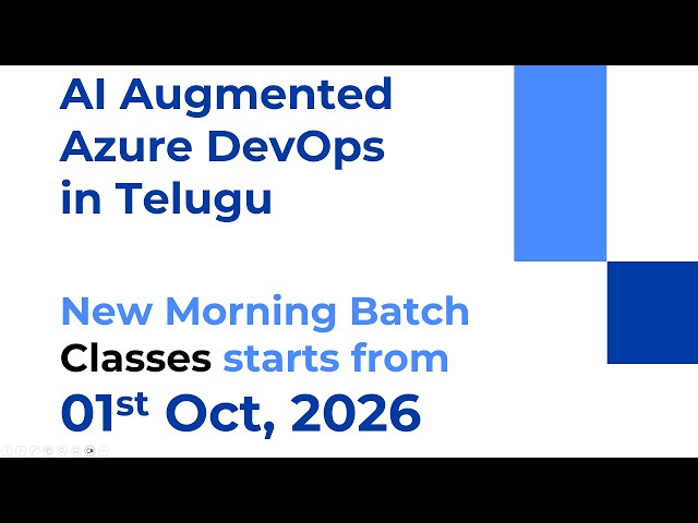 📢NEW BATCH - Live Classes - AI Augmented Azure DevOps in Telugu - Batch 34 - Starts October 1, 20...