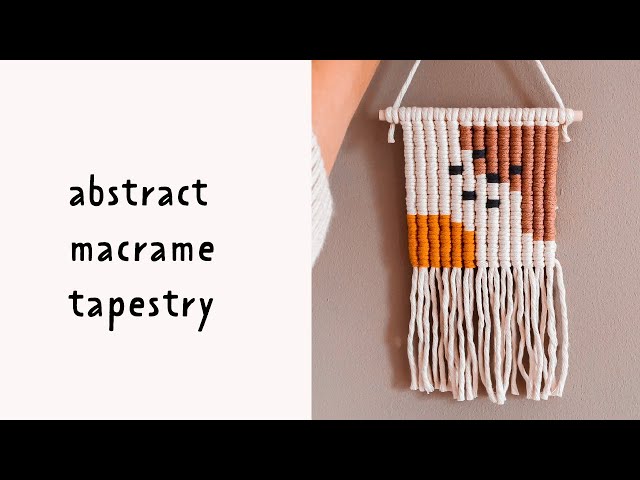 DIY: step by step abstract pixel macrame wall hanging
