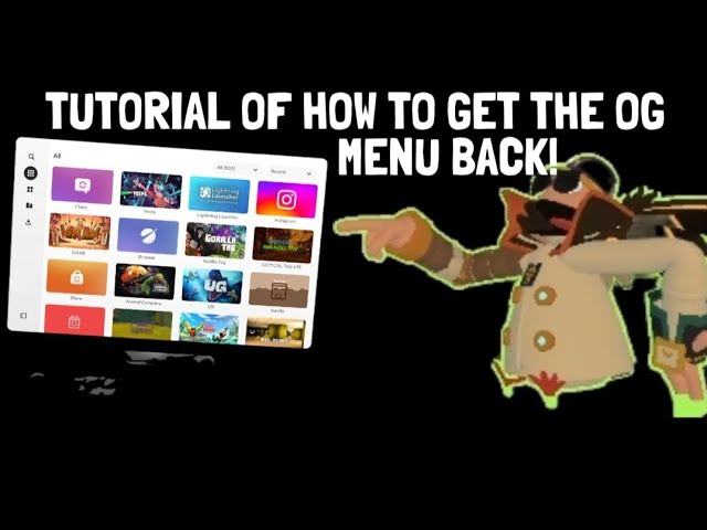 Tutorial Of How To The Og Quest MENU BACK!