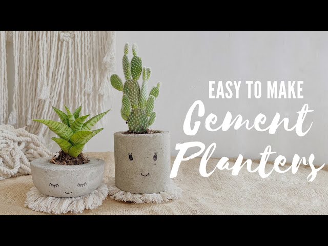 DIY Cement Planters | How To Make Low Cost Concrete Pots