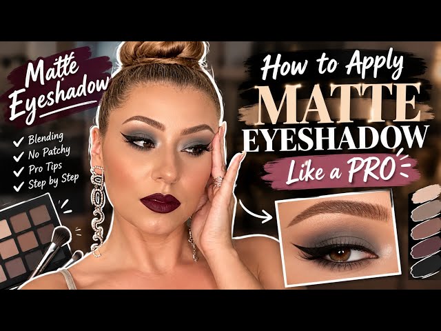 How to Apply Matte Eyeshadow Like a PRO 🔥 | Perfect Blending & No Patchy Eyeshadow Tutorial