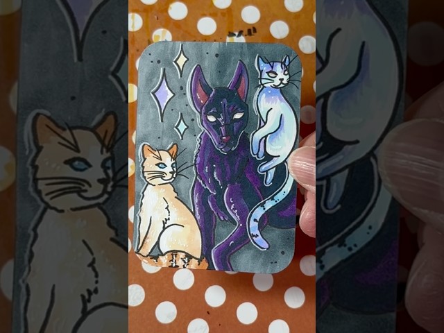 drawing 100 spooky art cards πββ¬ 58