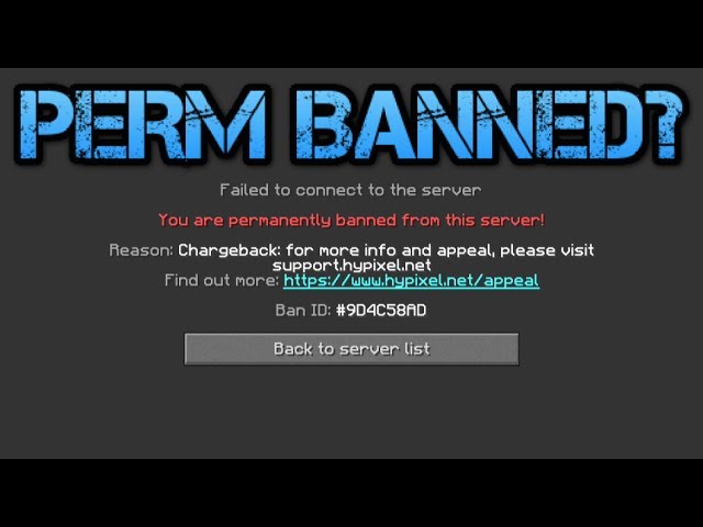 I'm PERMANENTLY BANNED from Hypixel! (Chargeback)