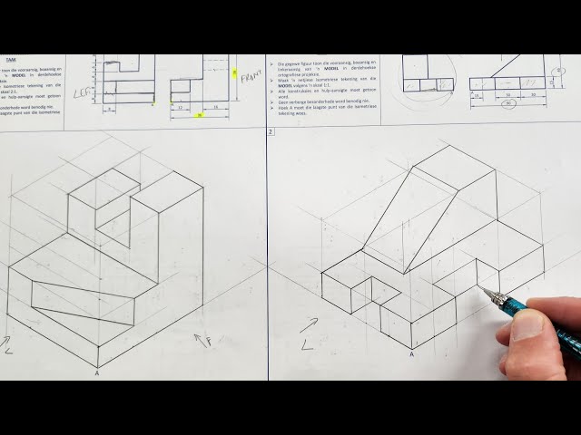 How to draw an Isometric Drawing - HSE | Page 7-4 | Grade 10
