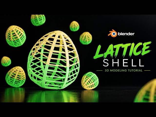 How to Make a Lattice Shell in Blender | 3D Modeling Tutorial
