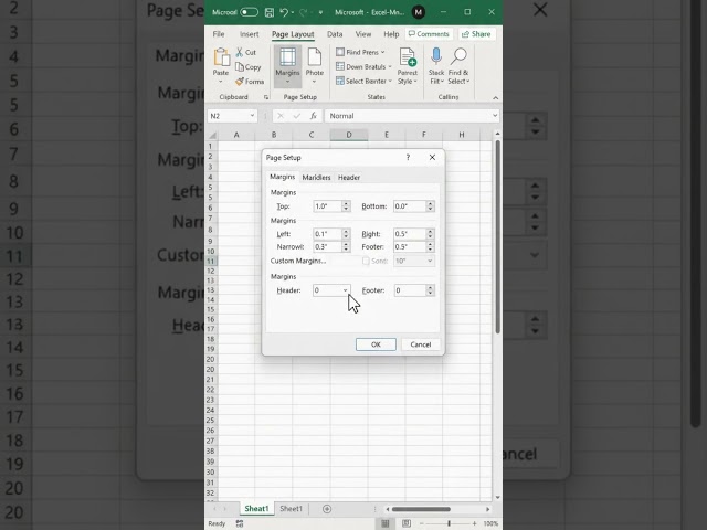 Excel page layout margins tutorial | Excel Page Layout Tutorial | Excel Print Setup | viral | shorts