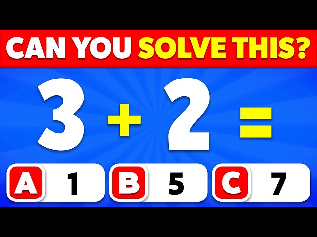 Can You Pass This Maths Quiz...? ➕🧠➖ Easy Level | Addition and Subtraction