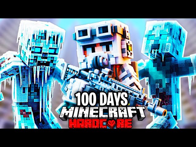 I Survived 100 Days in a FROZEN ZOMBIE APOCALYPSE in Minecraft Hardcore!