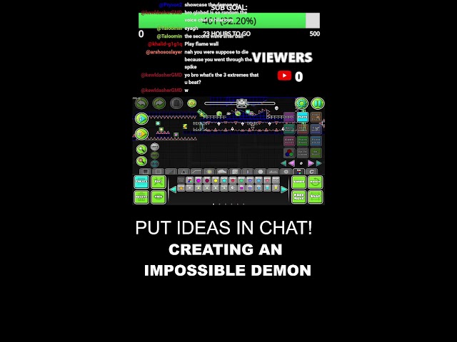 CREATING AN IMPOSSIBLE DEMON  | GEOMETRY DASH |  STREAM 4 (Portrait)