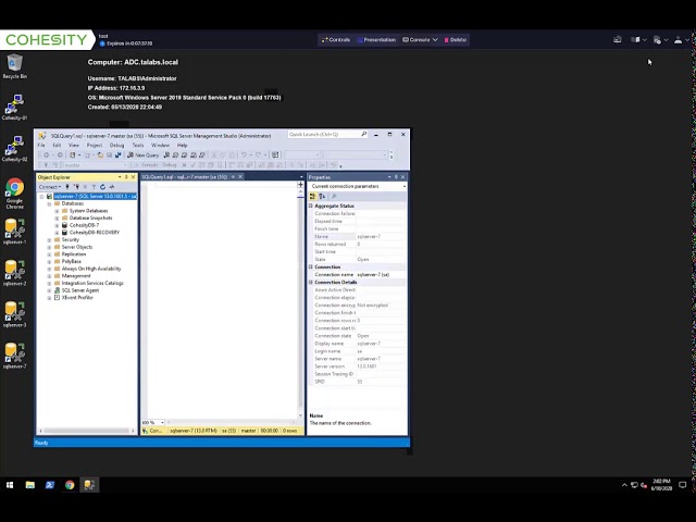 Backing Up, Restoring, & Cloning SQL Databases With Cohesity (v6.4.1)