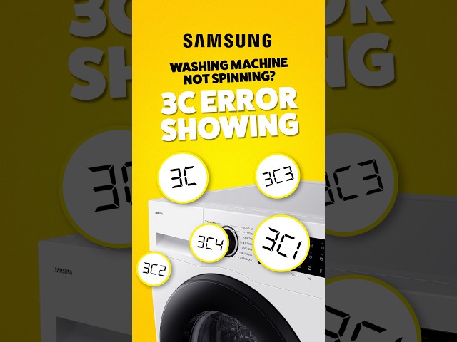 Samsung ecobubble washing machine 3C error code FIXED!