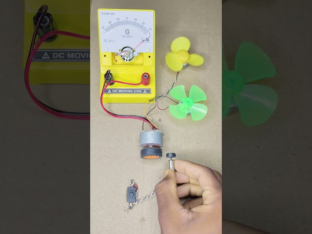 I Powered 2 Dc Fan & Anloang Voltmeter Using a Mini Drone Motor #shorts #dcmotor