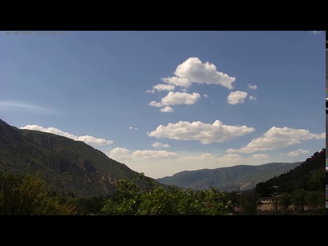 Time Lapse shows South Canyon fire smoke.