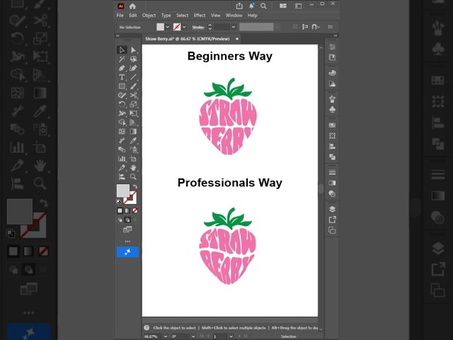 Pro Designer Trick For Strawberry Typography #adobe#tutorial #illustrator