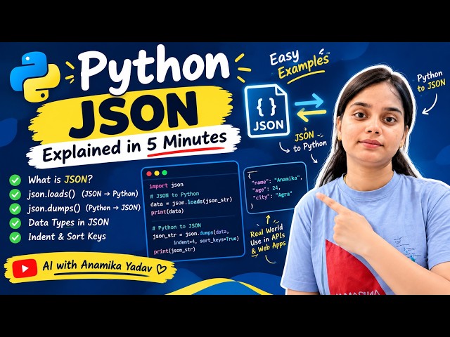 Python JSON Explained in 5 Minutes 🔥 | json.loads(), json.dumps(), indent & sort_keys |