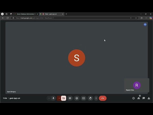 SQL DBA Mock Interview Manager round 2