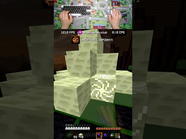 SPOOKY TEXTURE PACK #shorts #viral #gaming #minecraft #minemenclub #pvp #fireballfight