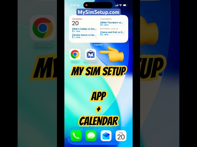 My Sim Setup Phone App + Event Calendar! Get it today! #mysimsetup #simgolf #golf