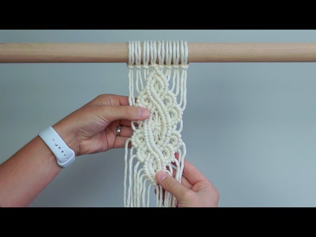DIY Macrame Tutorial - Intermediate Pattern Using Double Half Hitch Knots!